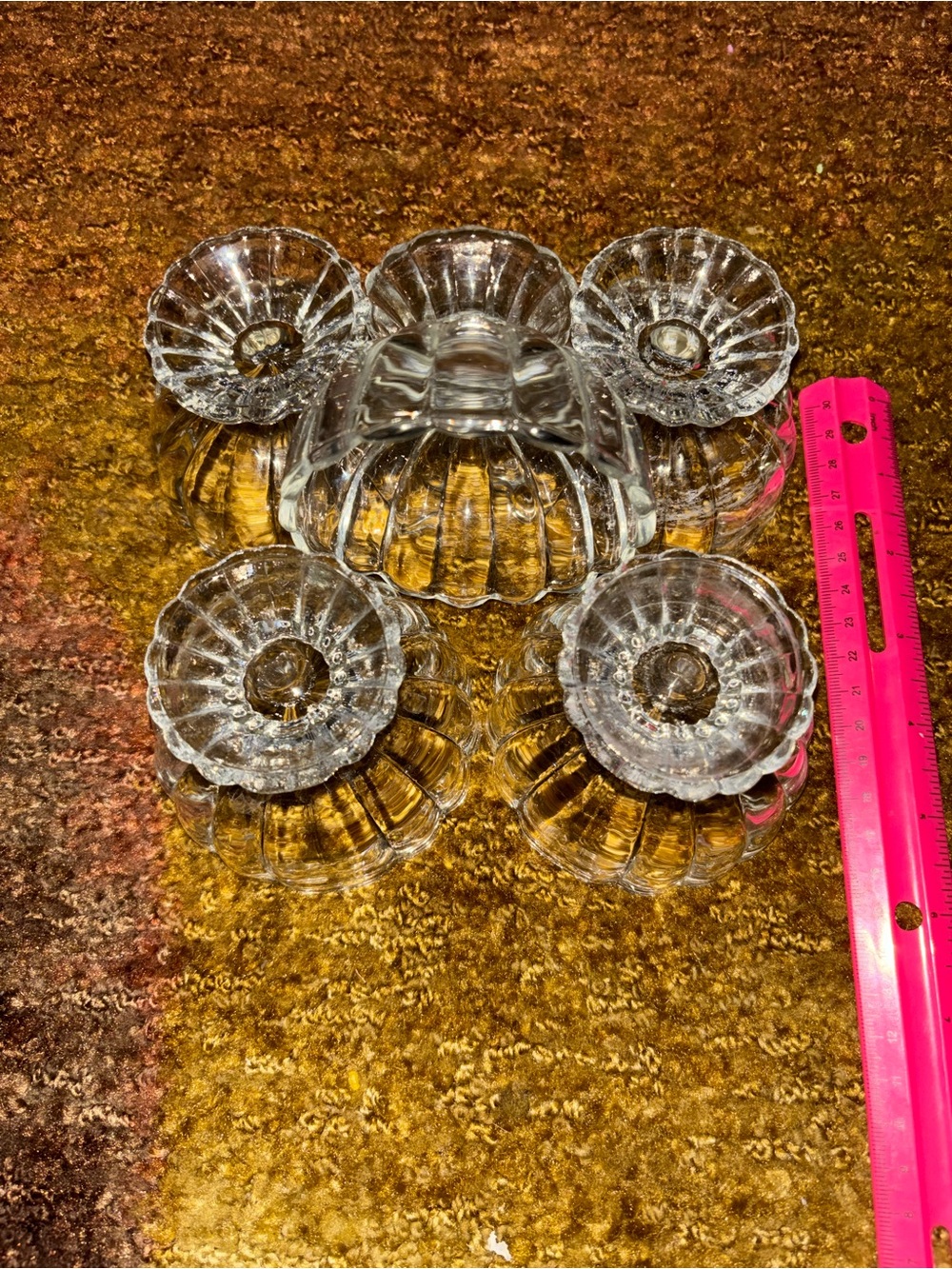 Set of 5 small trinket bowls, tea cup saucer w plant, 2 snow men glasses